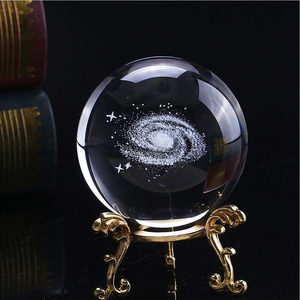3D Engraved DIY Photography Props Gemstone Sphere Holder Art Craft Display Metal Base Home Decor Crystal Ball Stand Office