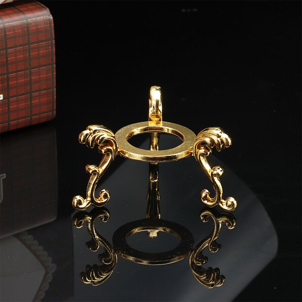 3D Engraved DIY Photography Props Gemstone Sphere Holder Art Craft Display Metal Base Home Decor Crystal Ball Stand Office