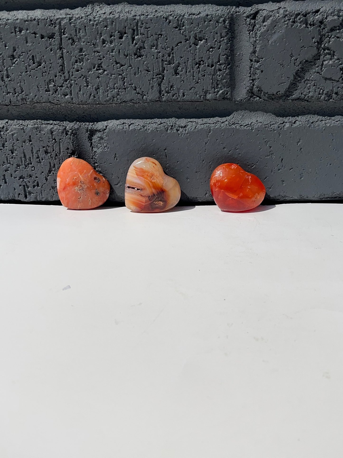 Carnelian Hearts Carving, various sizes