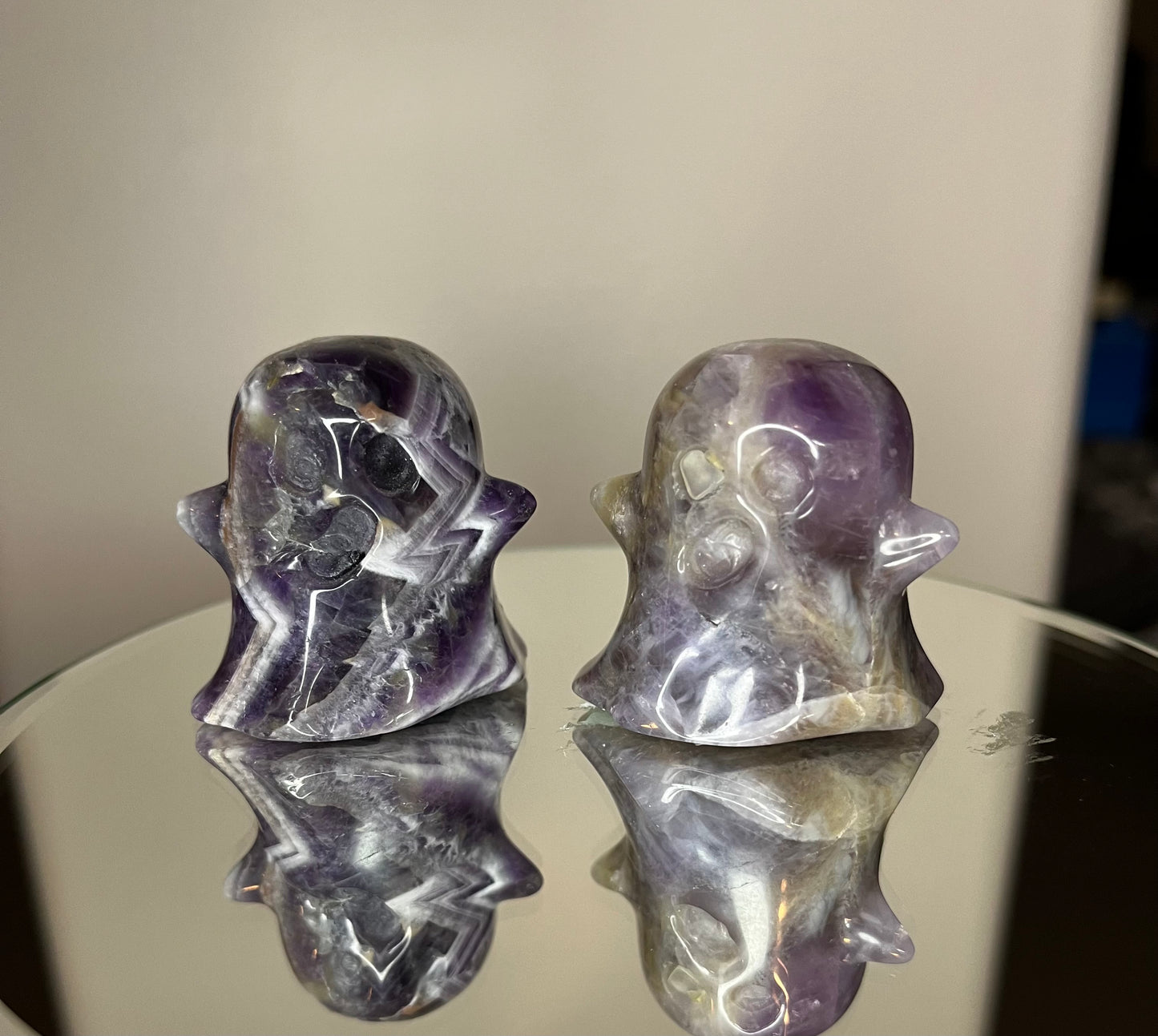 Dream Amethyst Ghost Carving