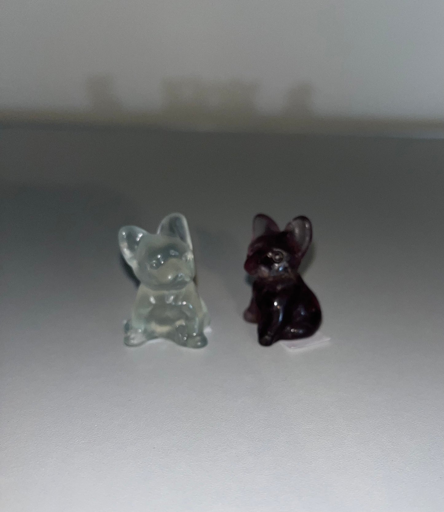 Real Crystal Bulldog Carvings