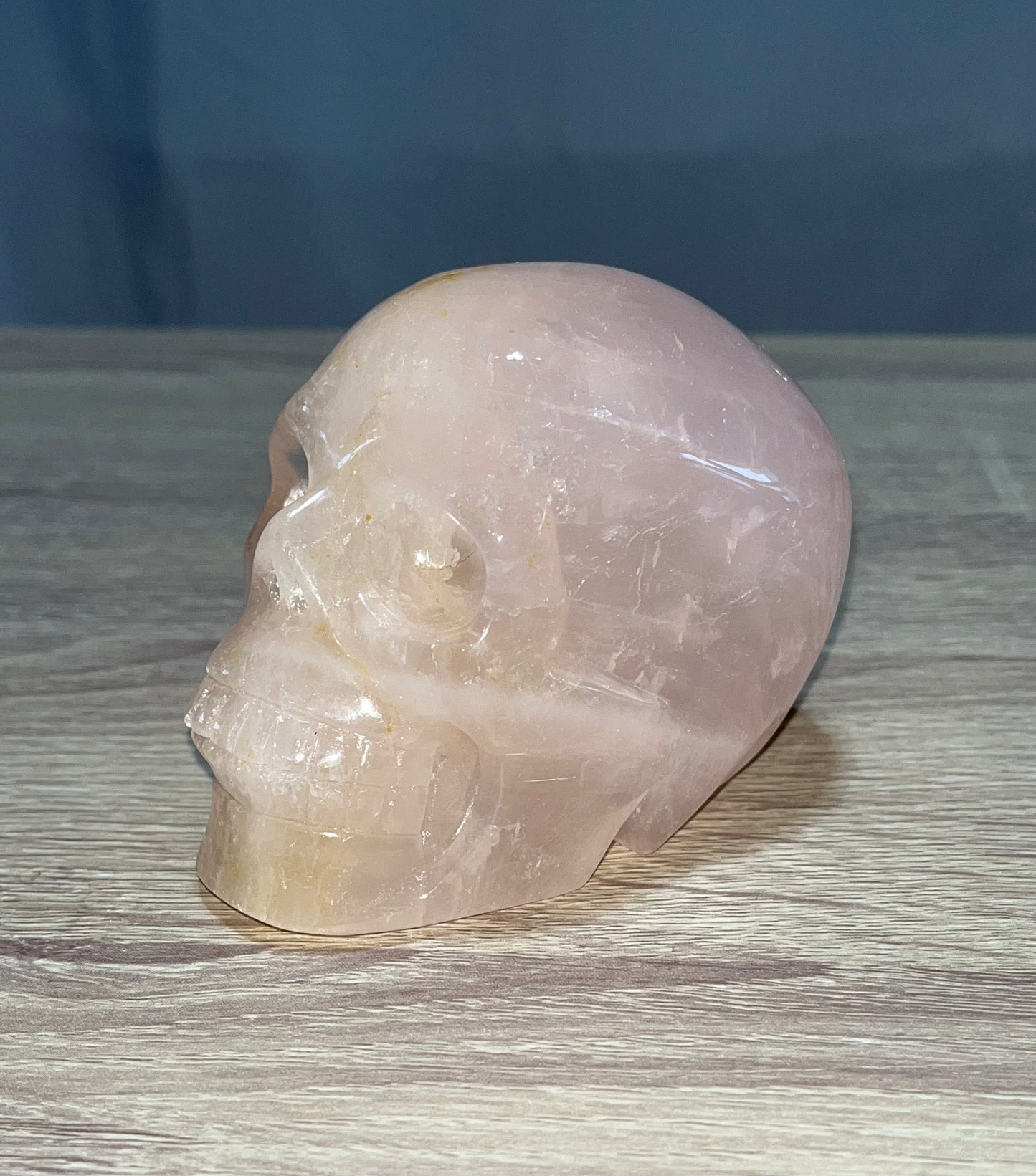 Rose Quartz Skull, Large!