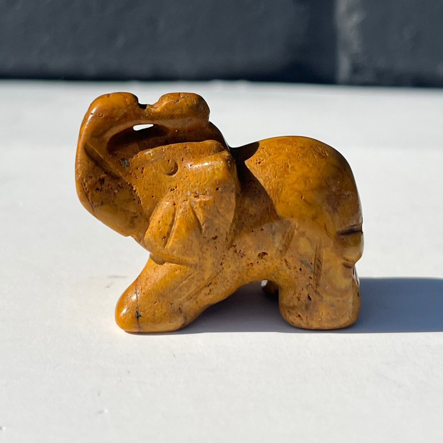 Crystal Elephant Carving, 1 inch