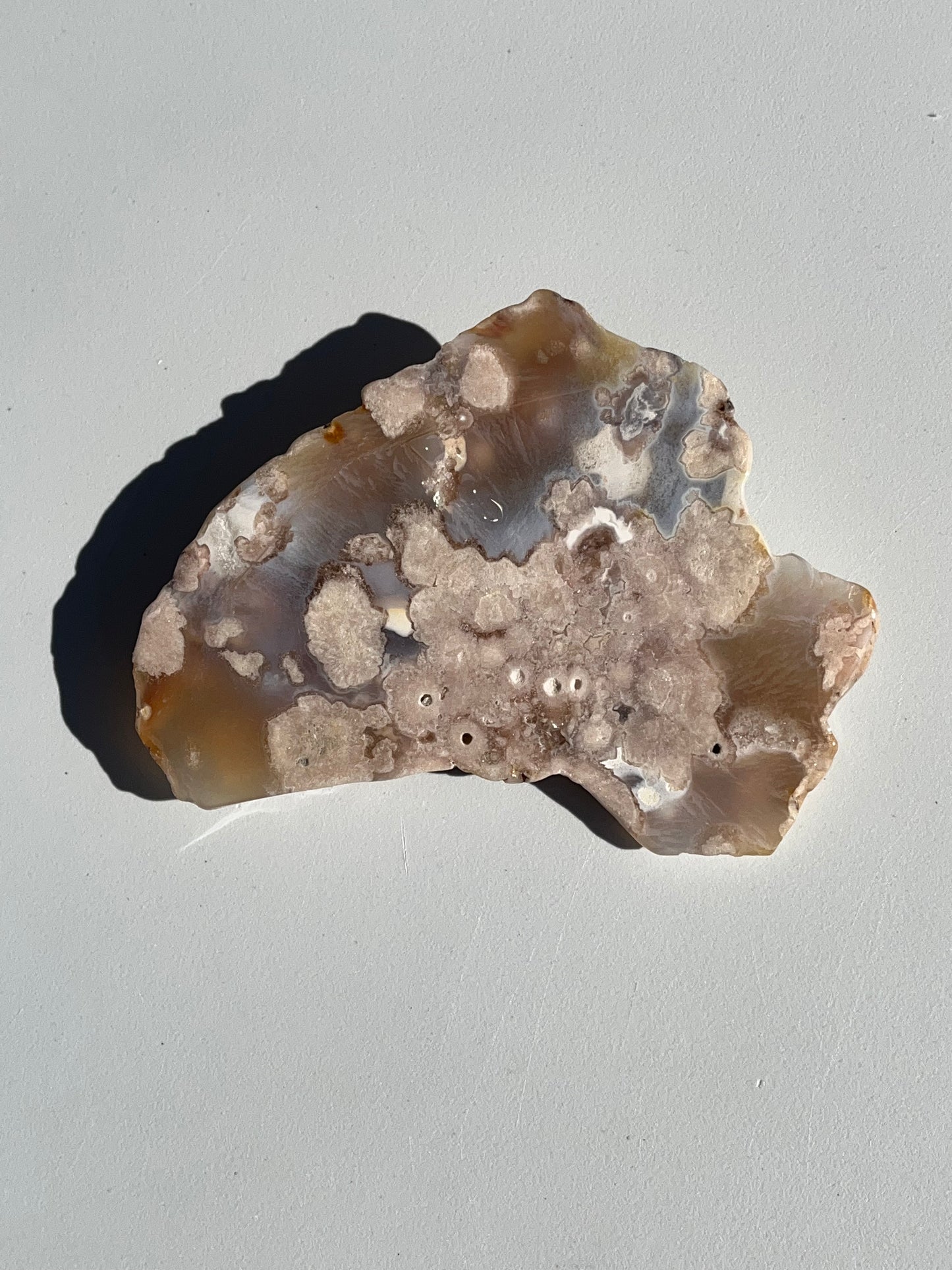 Pink Amethyst and Flower Agate Slabs