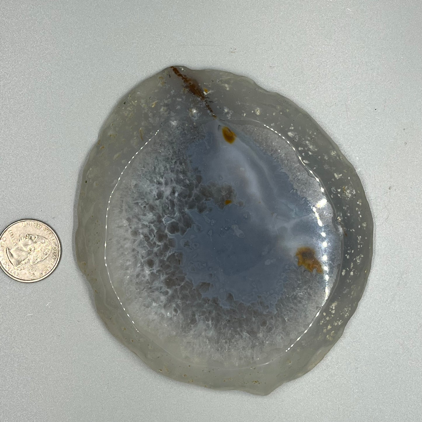 Blue Agate slices small, real crystal