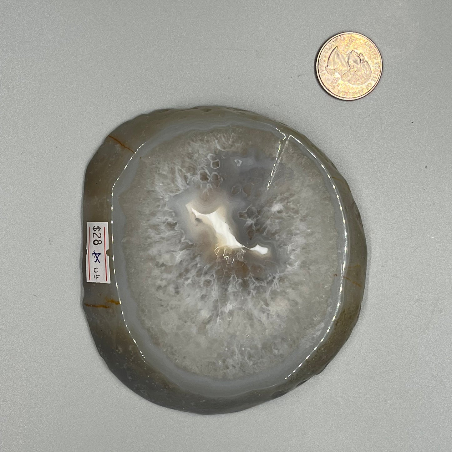 Blue Agate slices small, real crystal
