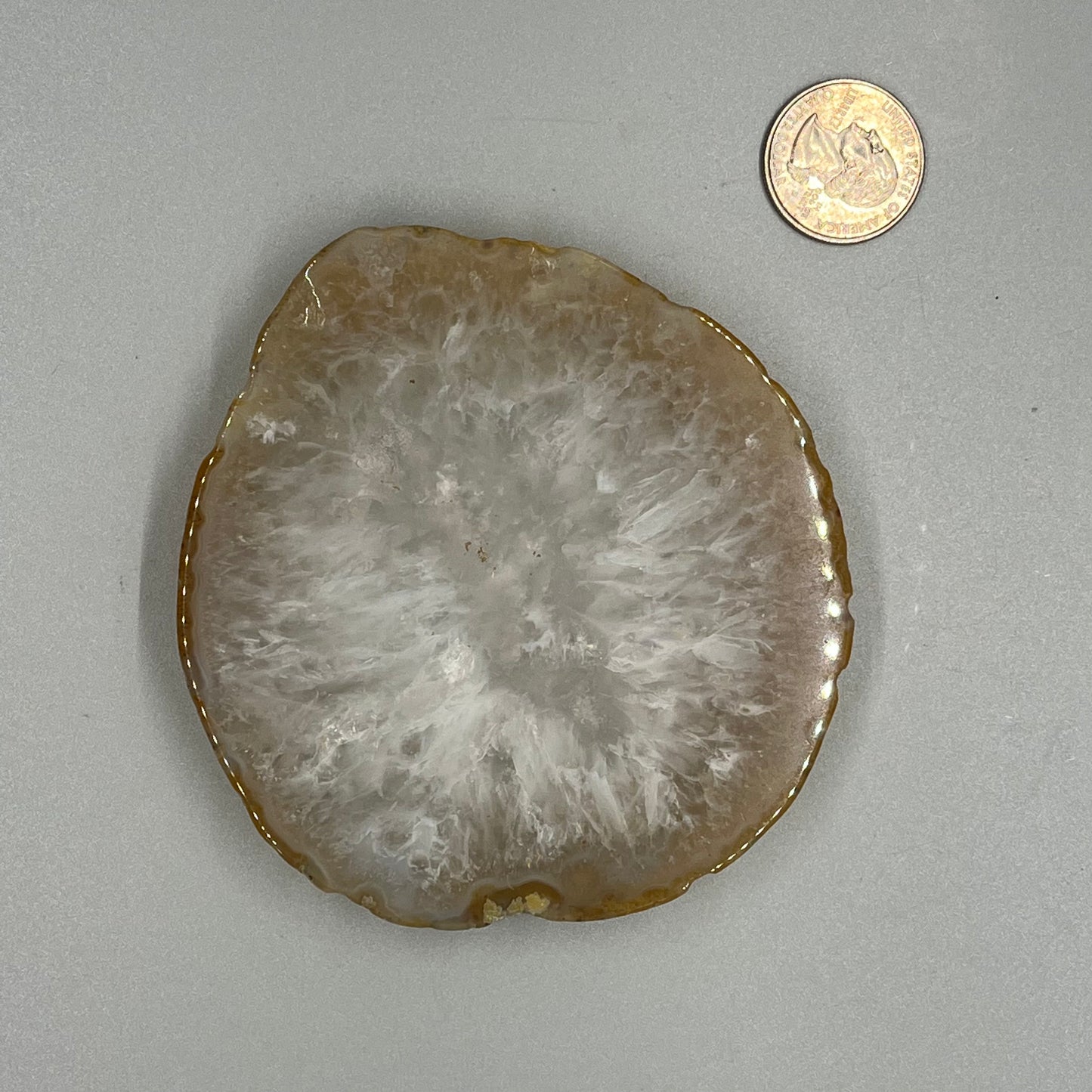Blue Agate slices small, real crystal
