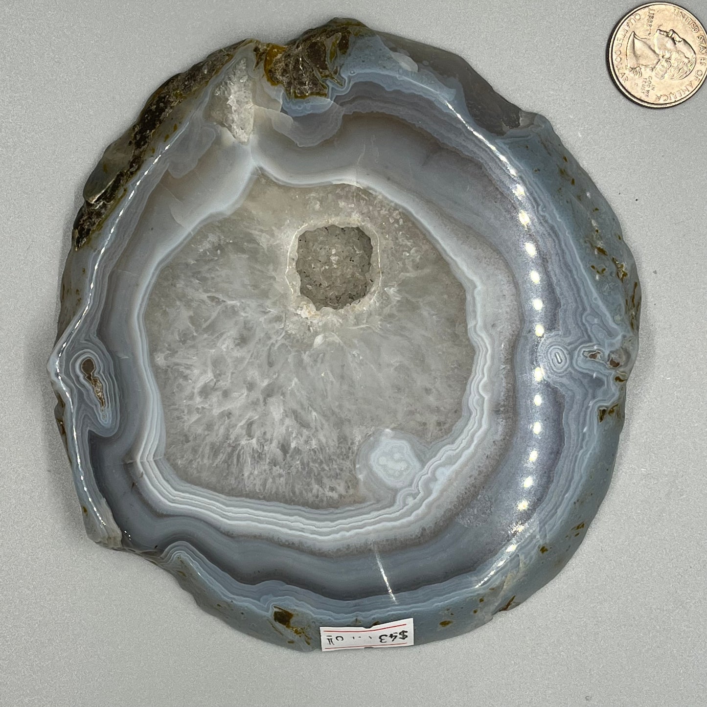 Blue Agate slices, Real Crystal