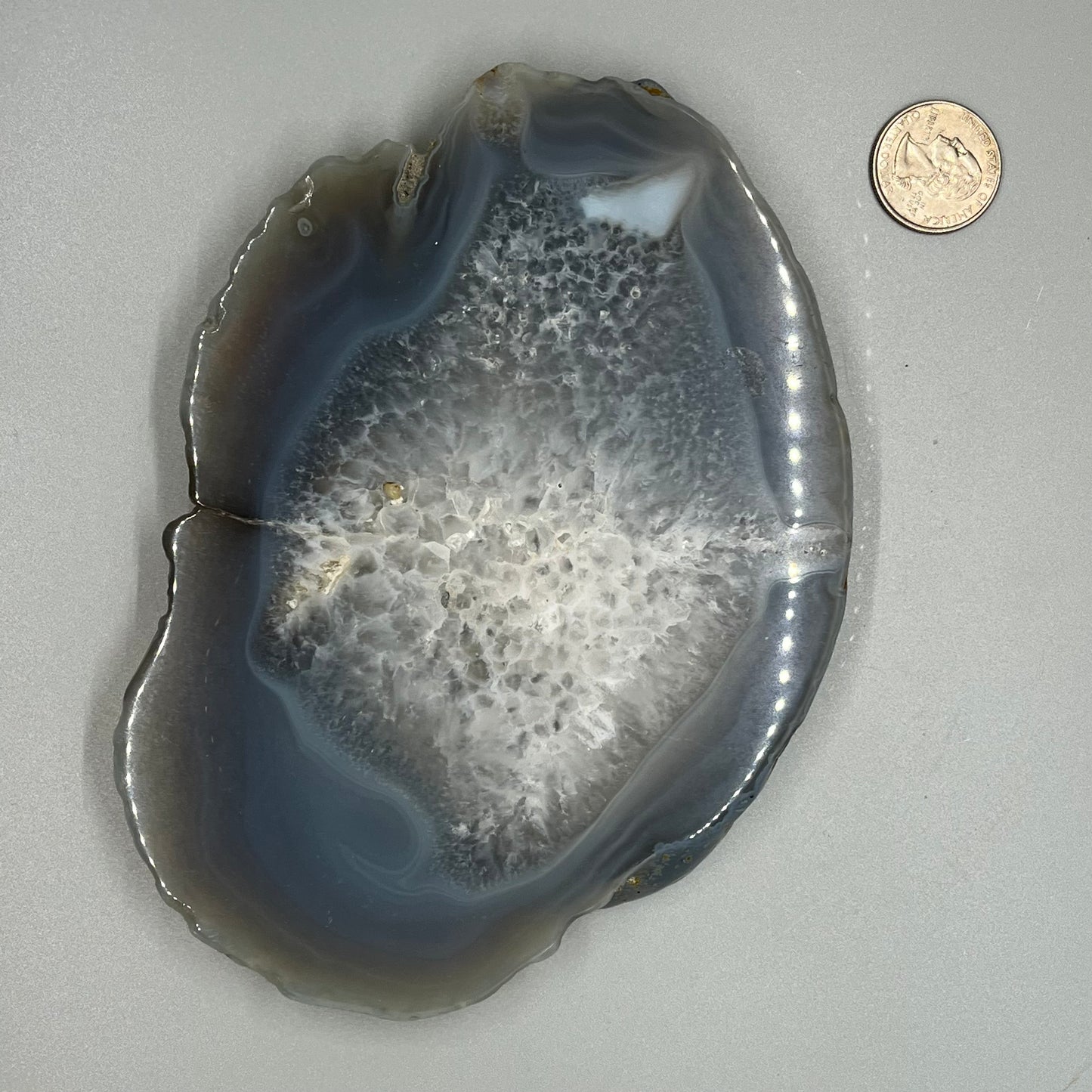 Blue Agate slices, Real Crystal