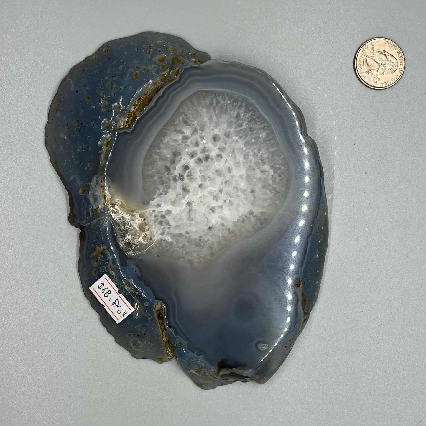Blue Agate slices, Real Crystal