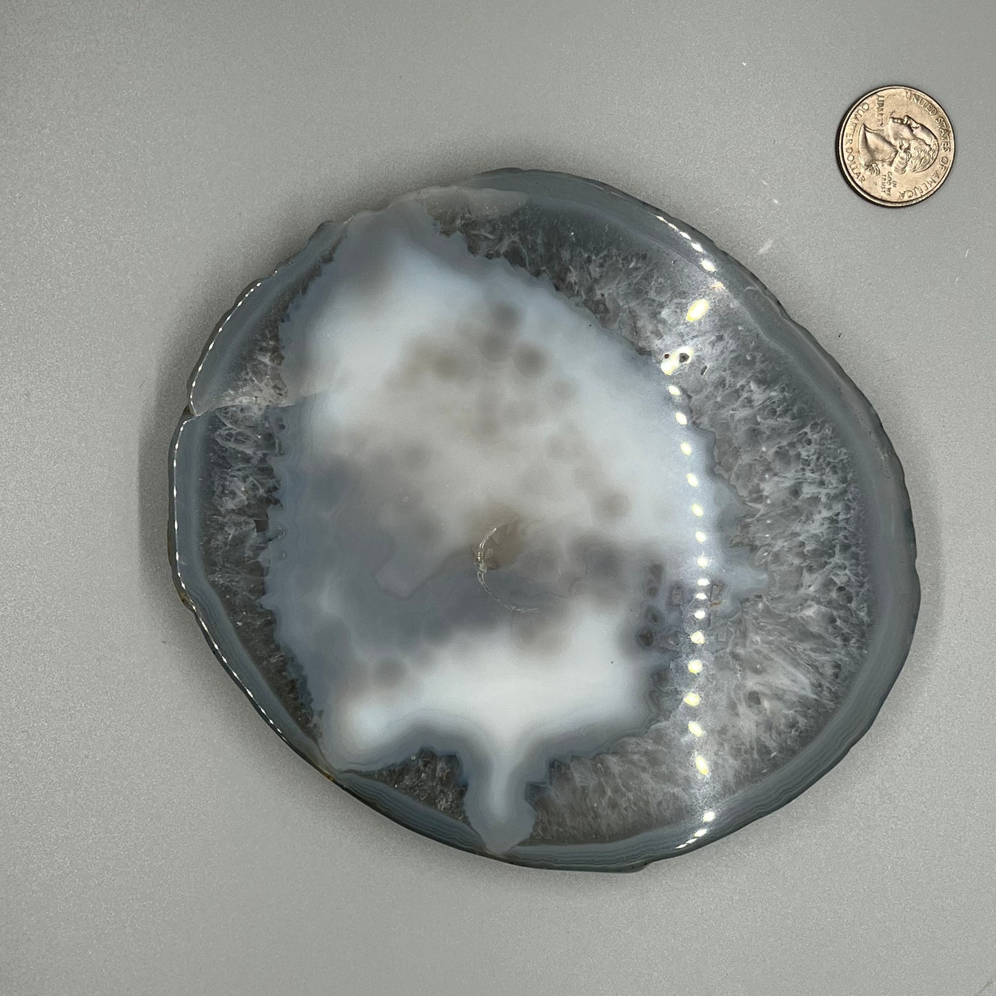 Blue Agate slices, Real Crystal