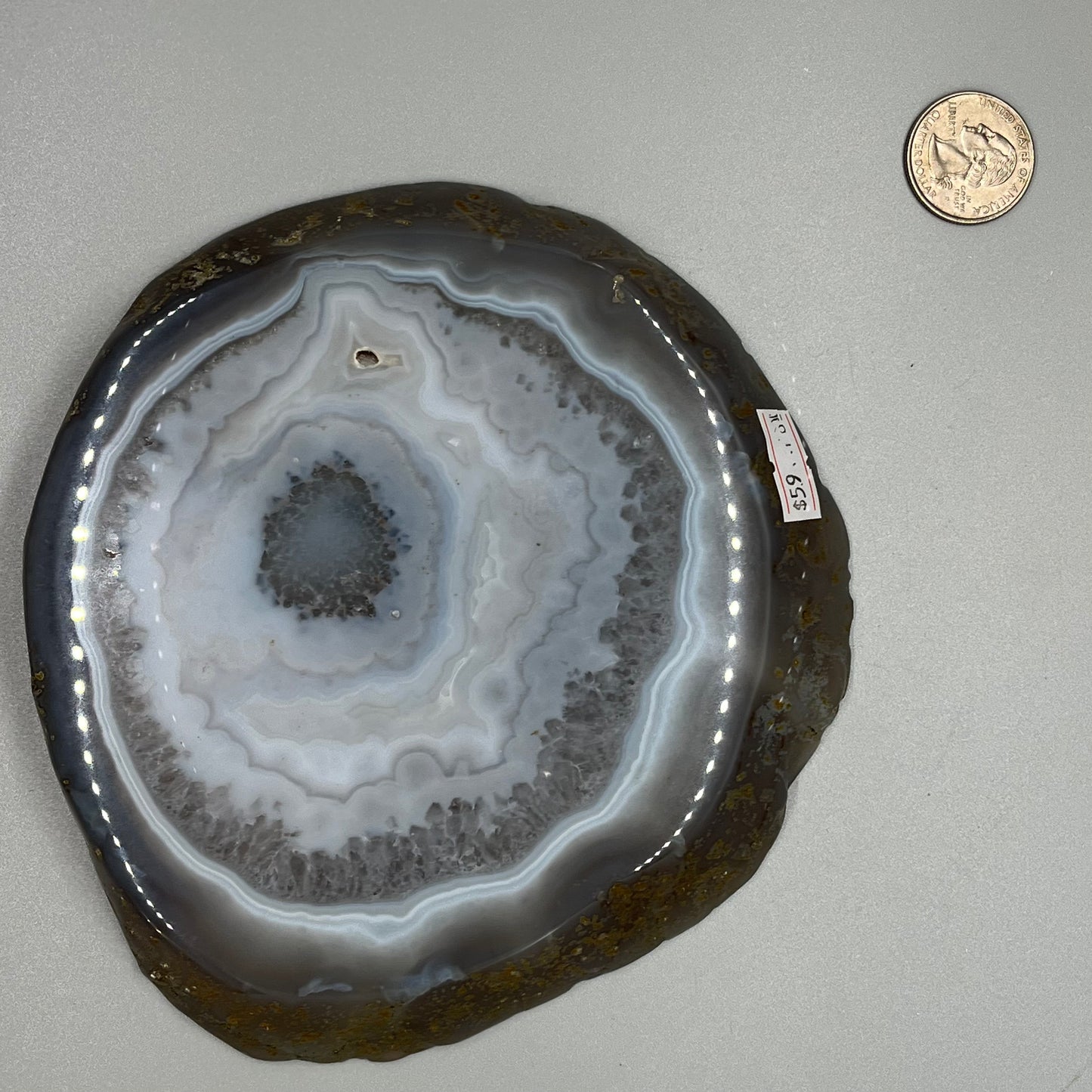 Blue Agate slices, Real Crystal