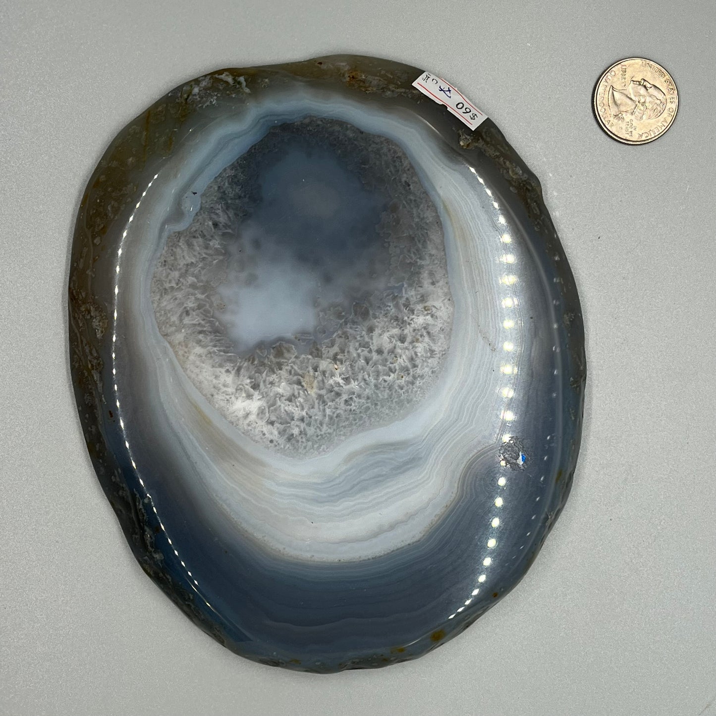 Blue Agate slices, Real Crystal