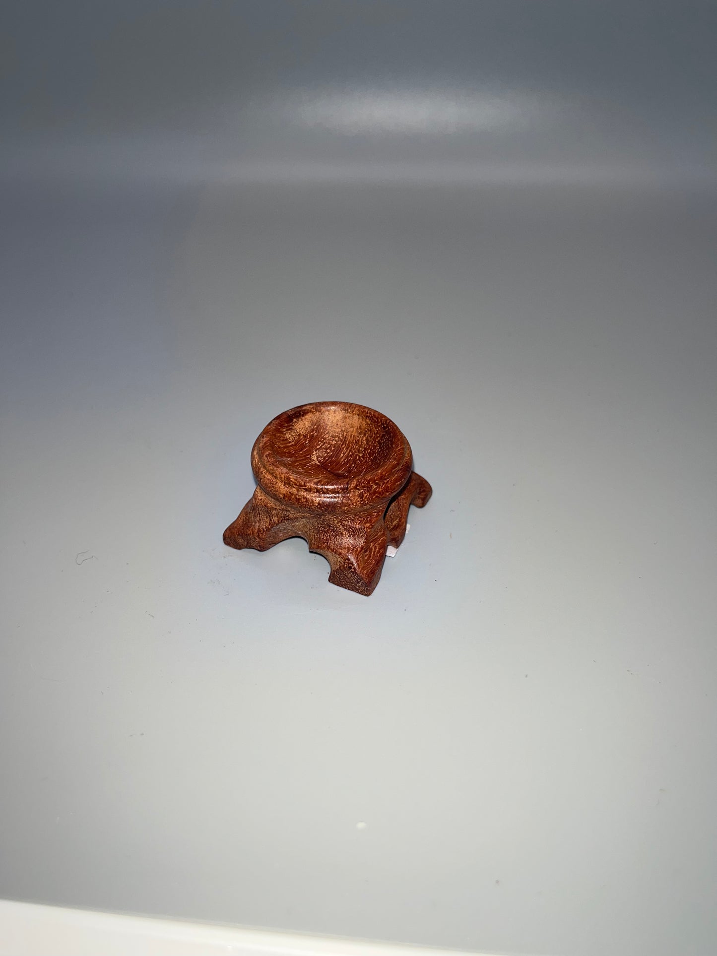 Wooden, Hand Carved Sphere Stand