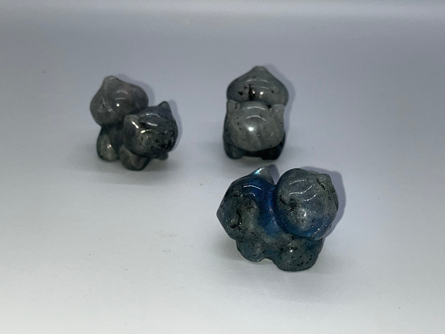 Labradorite Bulbasaur Carving