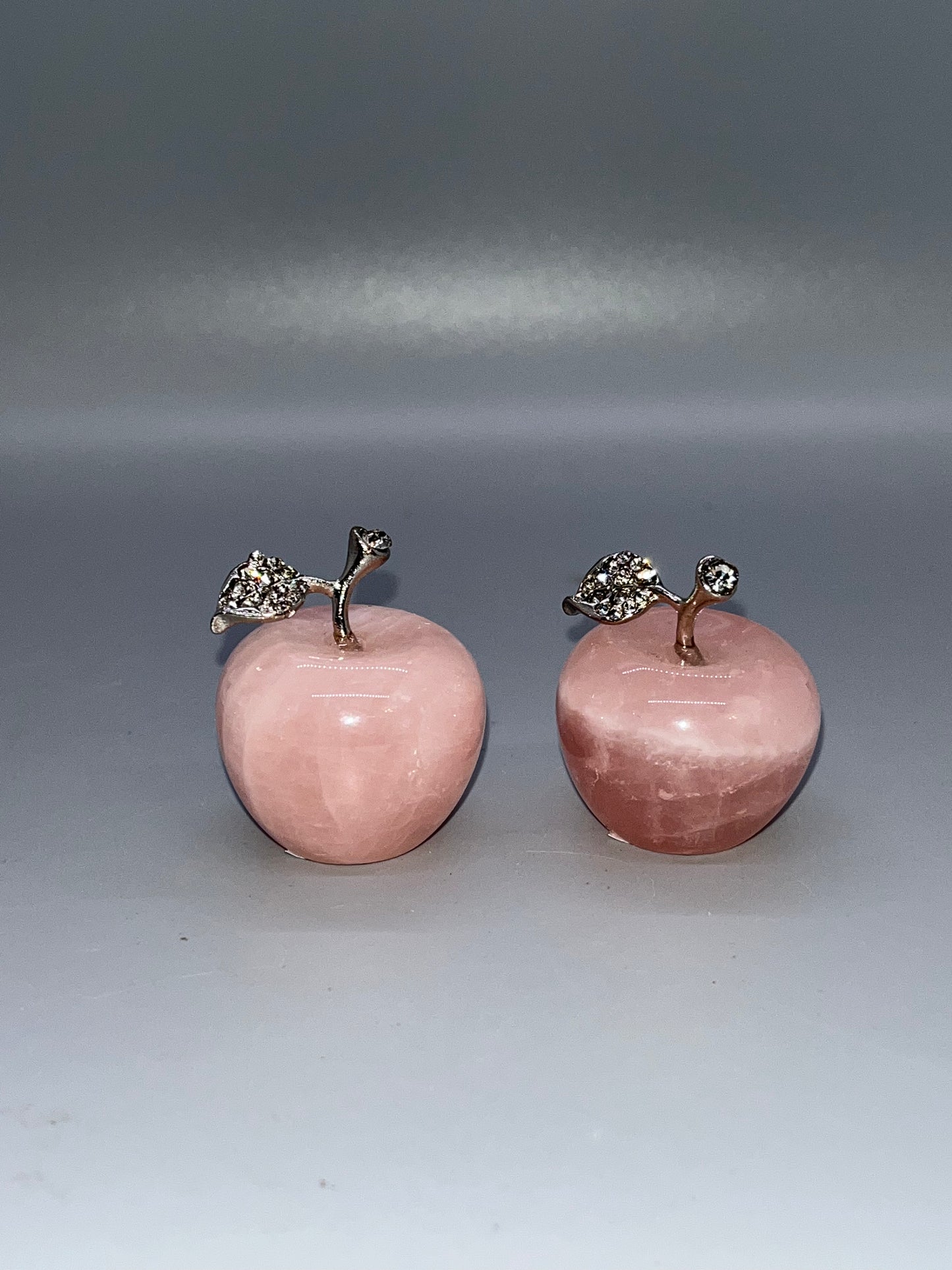 Rose Quartz Apple Carvings