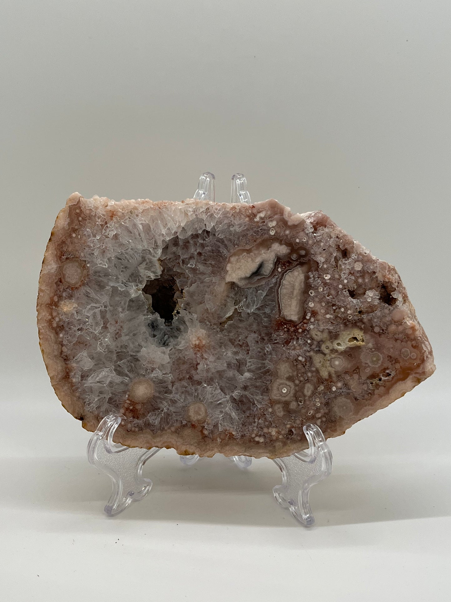 Large Pink Amethyst/ Flower Agate Slices, High Quality!