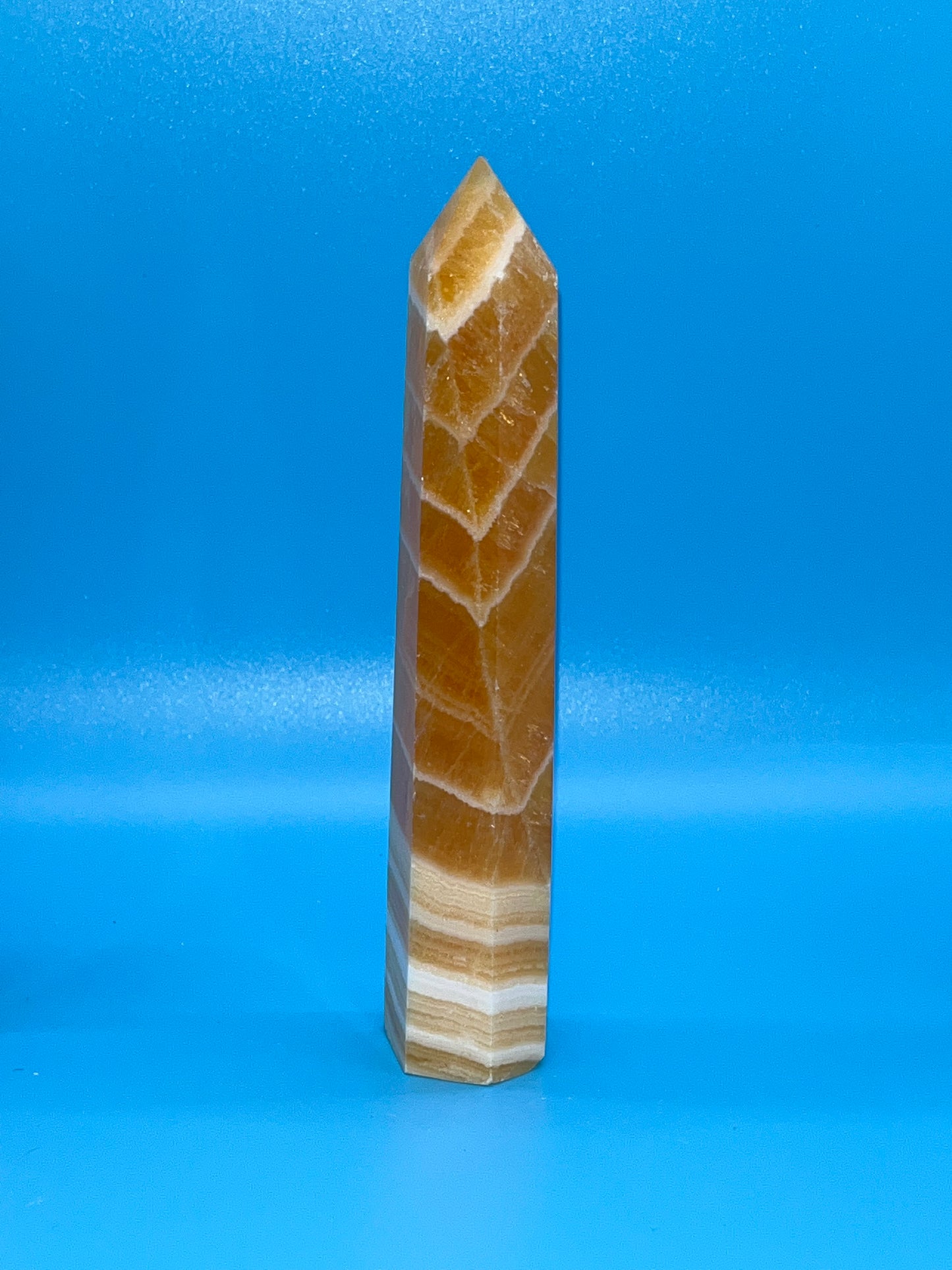 Orange Banded Calcite Towers, Tall/ Skinny