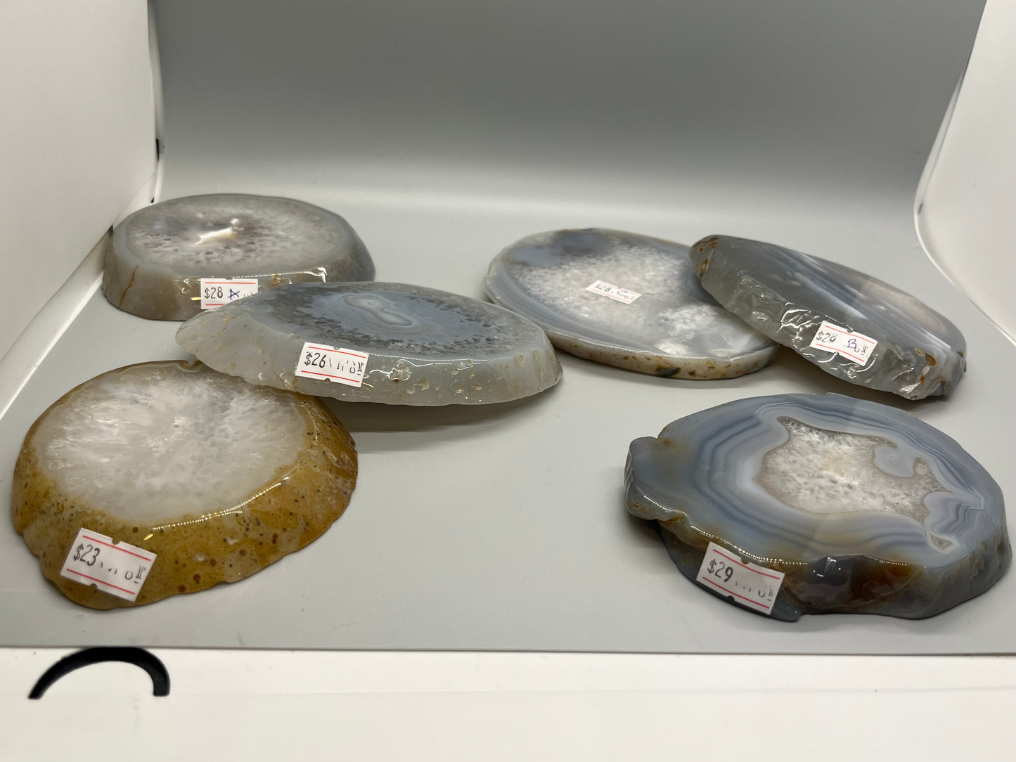 Blue Agate slices, Real Crystal