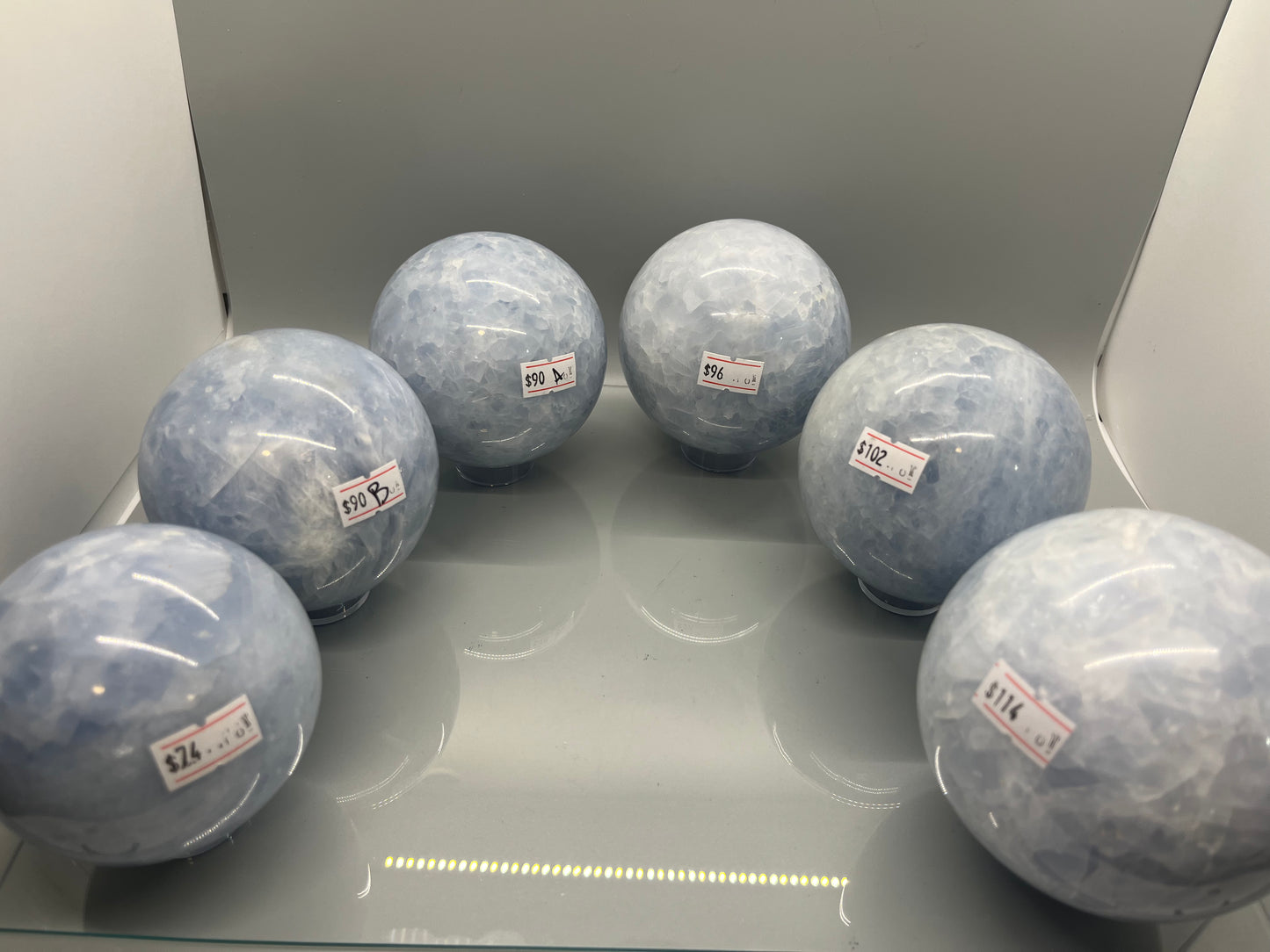 Blue Calcite Spheres