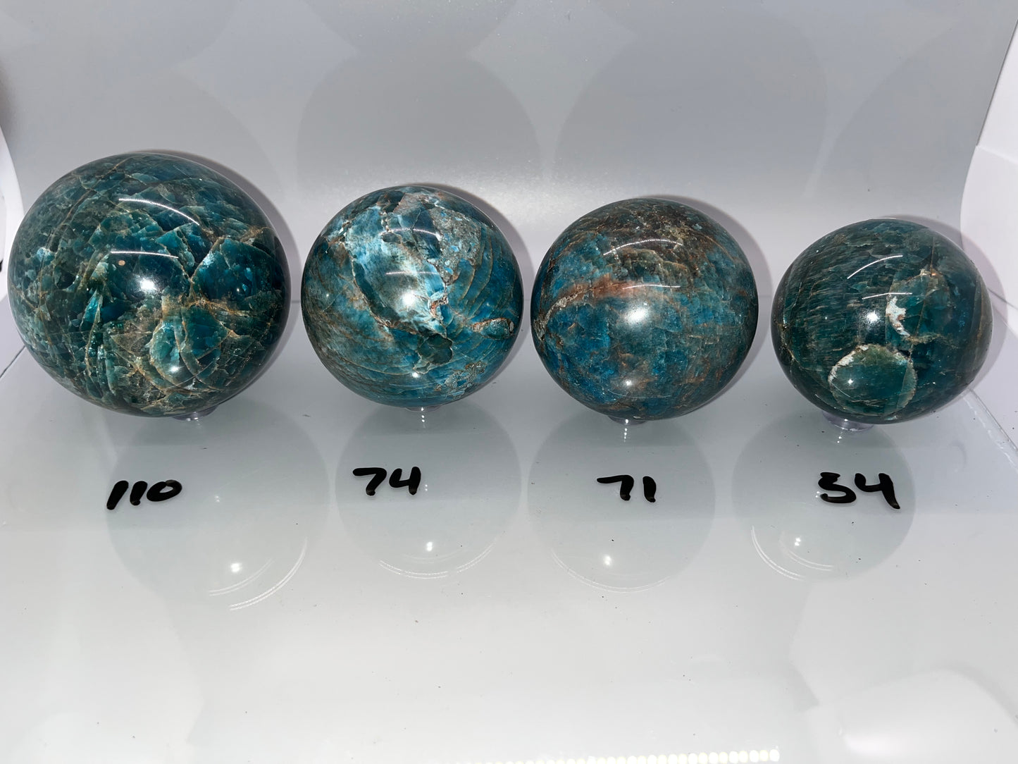 Blue Apatite Spheres