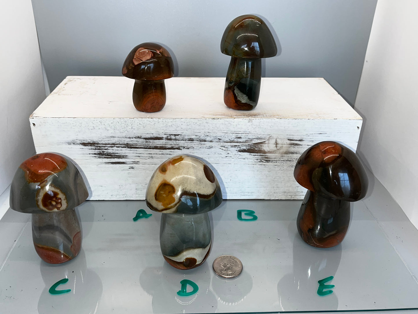 Polychrome Jasper Mushroom