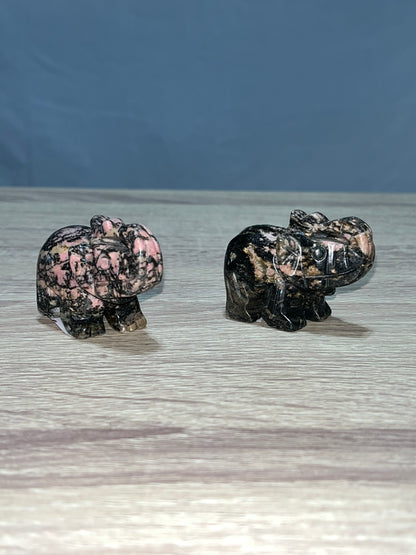 Crystal Elephant Carving, 2 inch