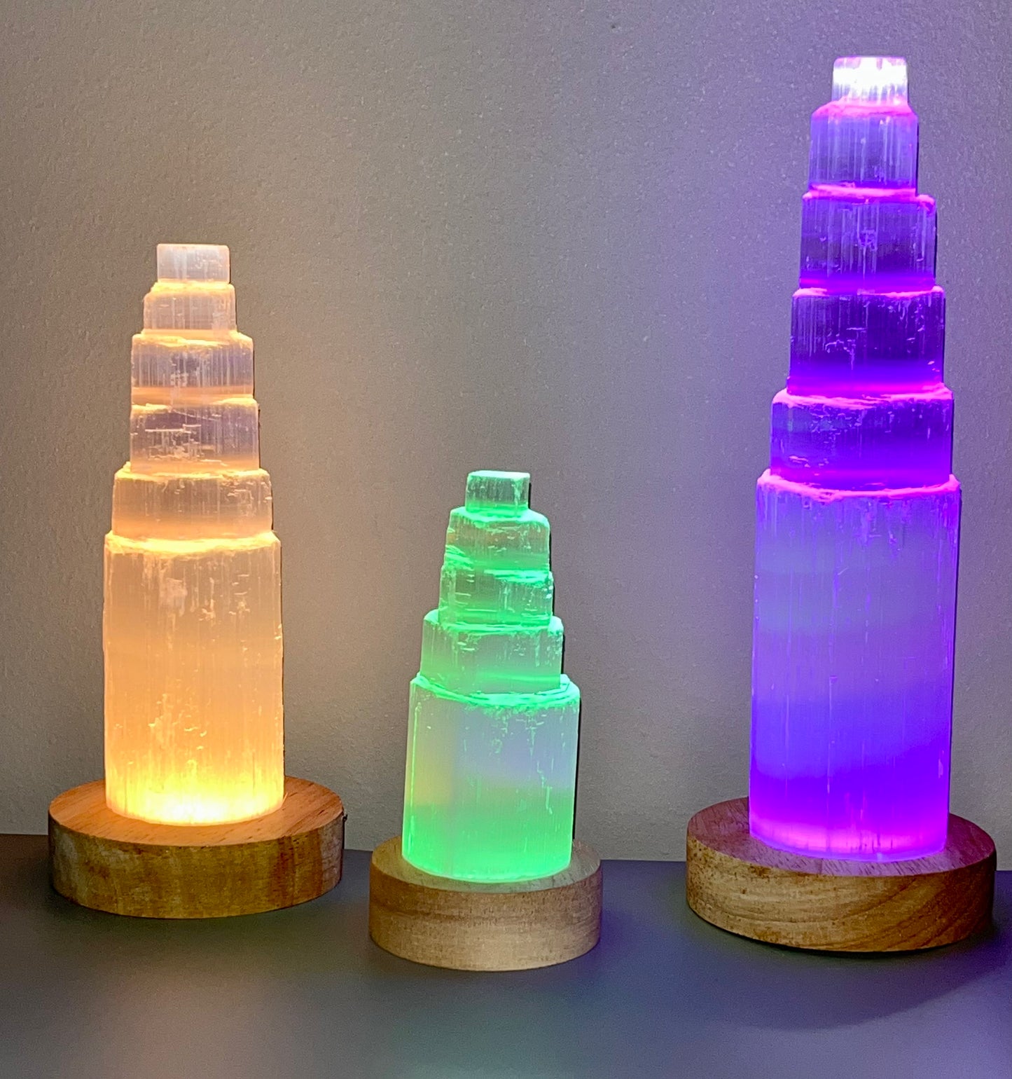 Selenite Lamp, Colored