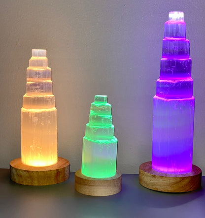Selenite Lamp, Colored