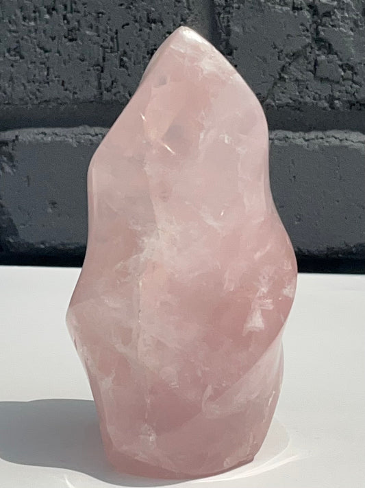 Rose Quartz Flame, 5 in