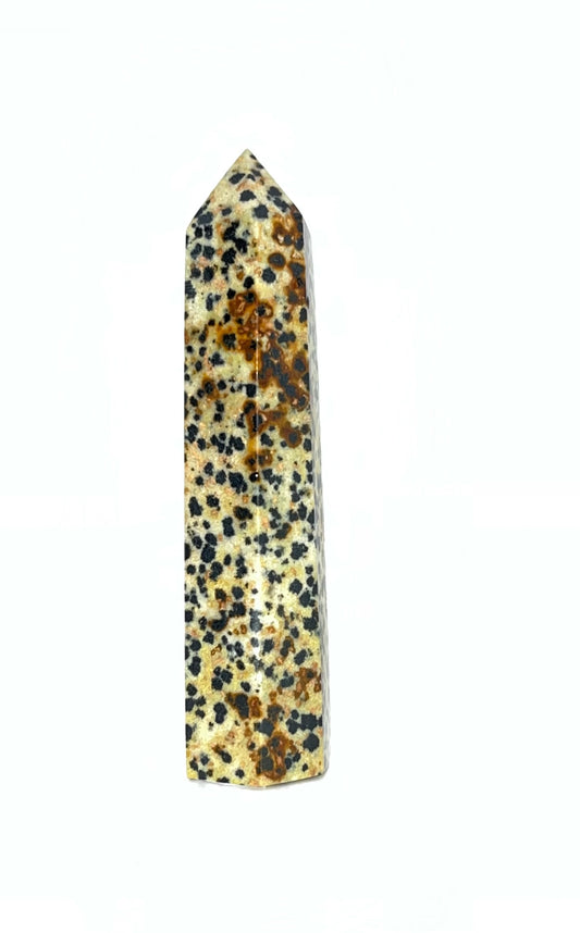 Dalmatian Jasper Towers, approx 4 inch