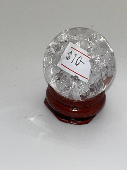 Crackle Quartz Spheres, 32mm