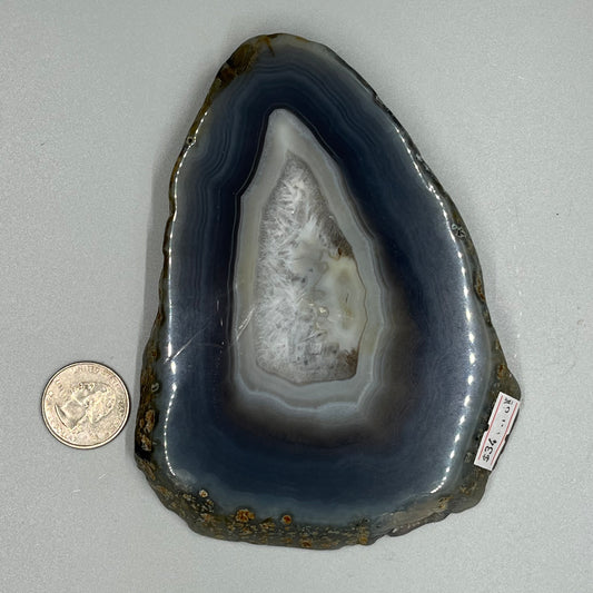 Blue Agate slices small, real crystal