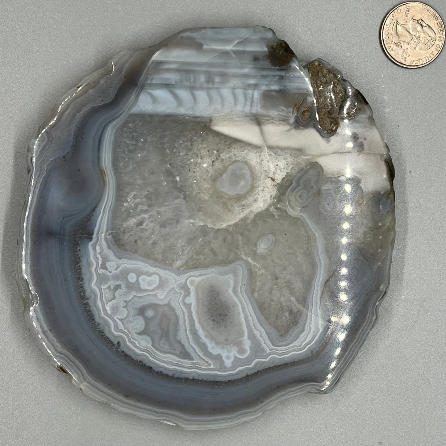 Blue Agate slices, Real Crystal