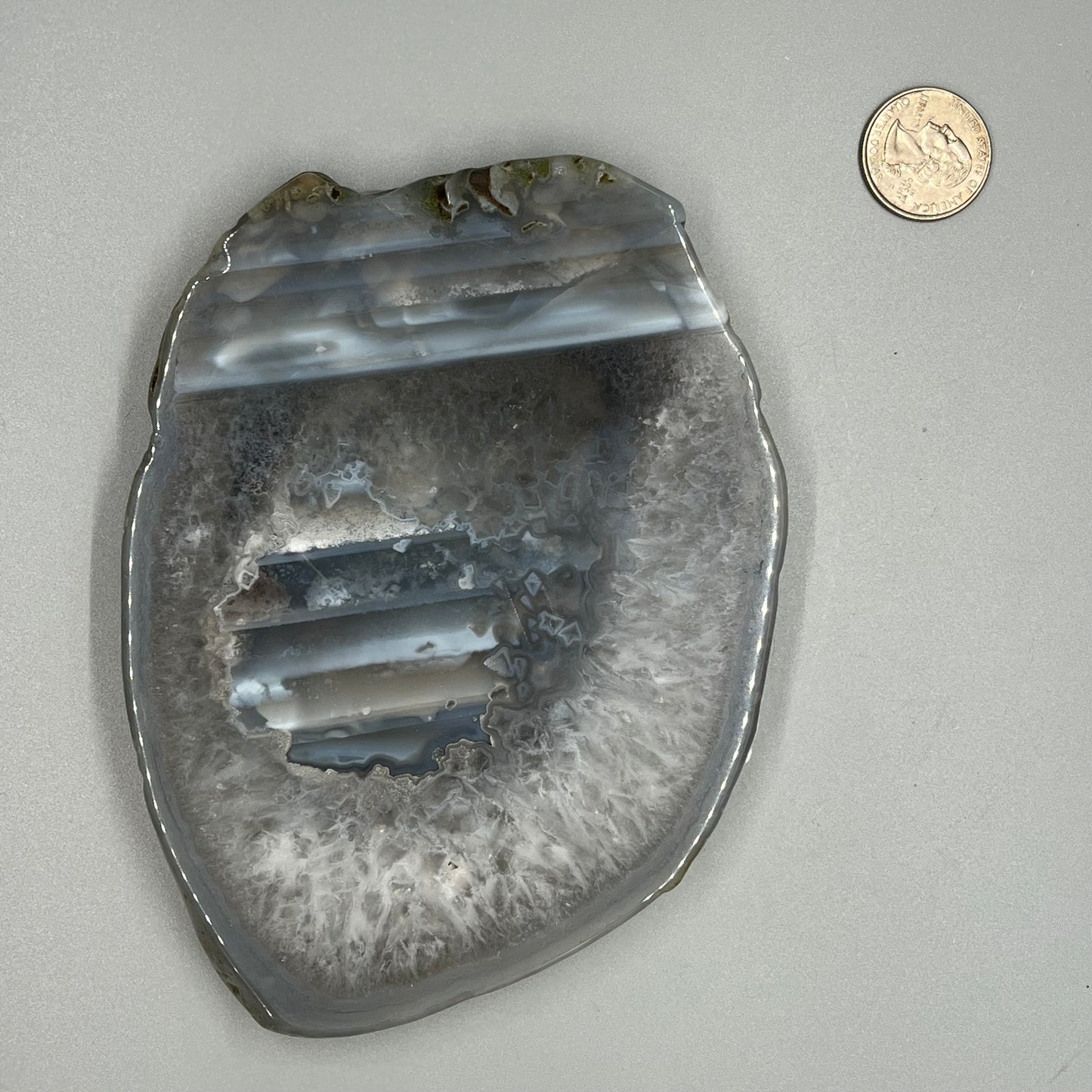 Blue Agate slices, Real Crystal