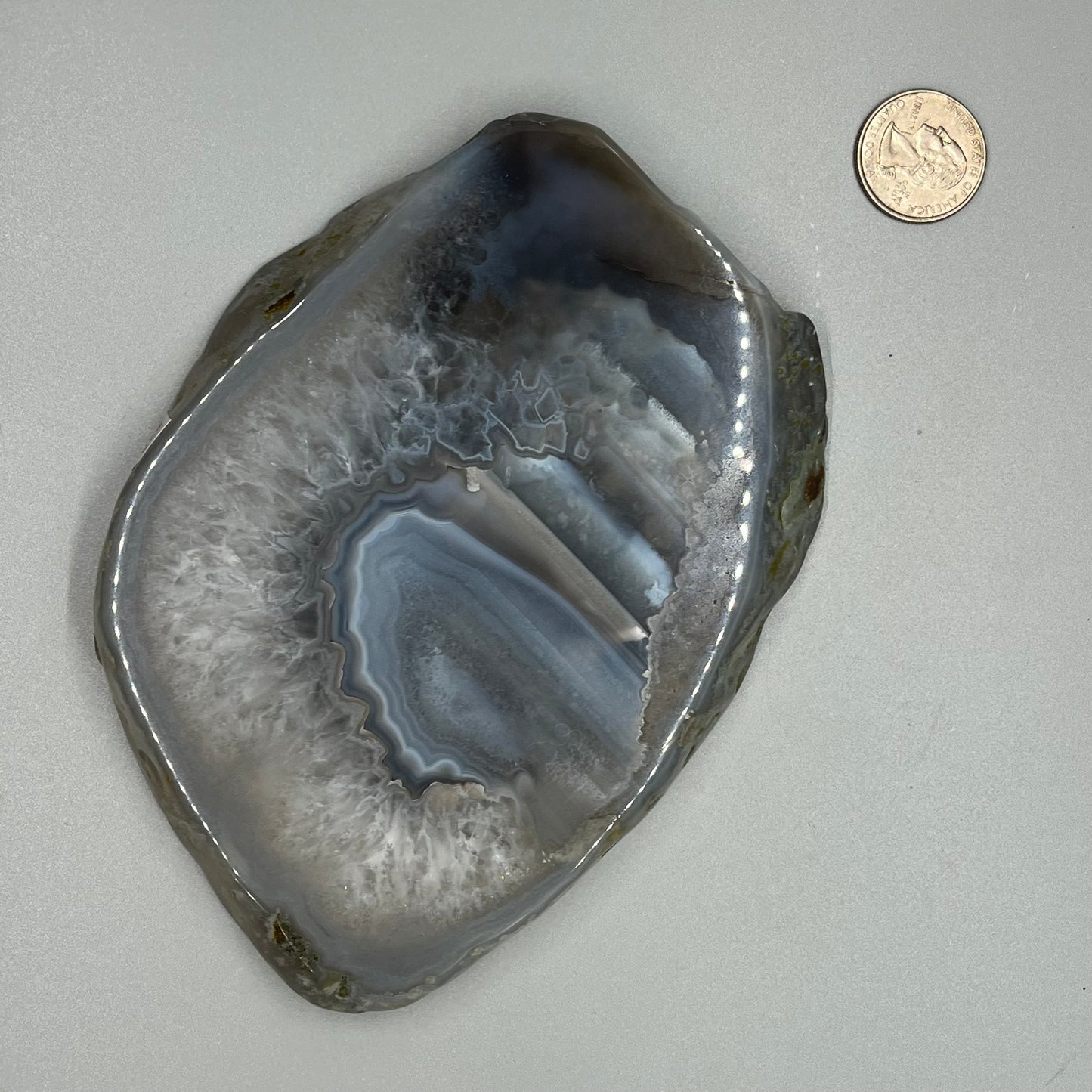 Blue Agate slices, Real Crystal
