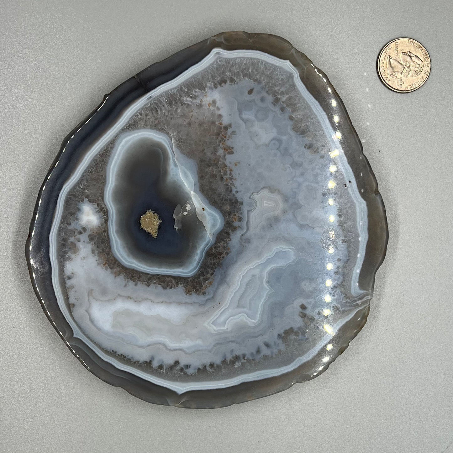 Blue Agate slices, Real Crystal