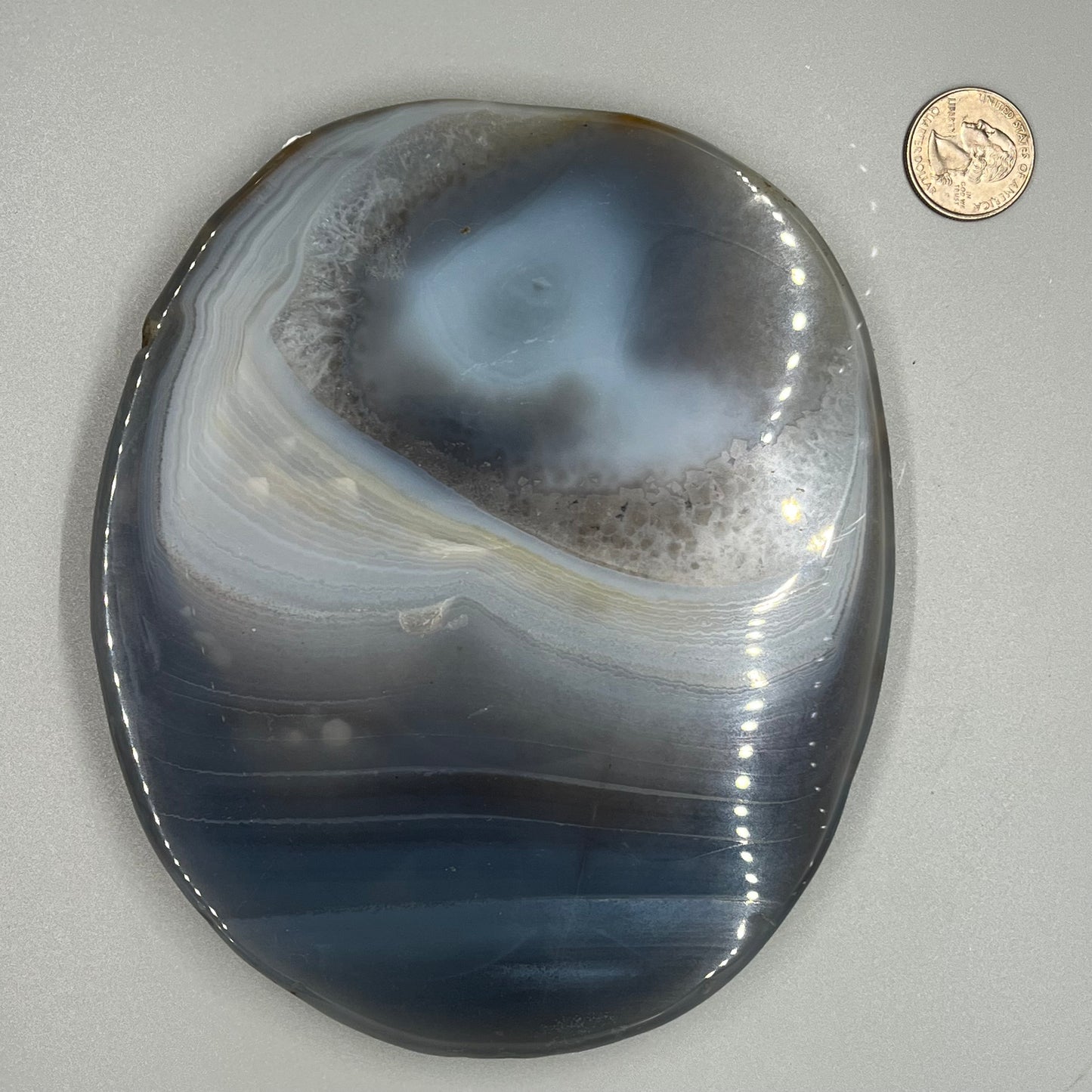 Blue Agate slices, Real Crystal