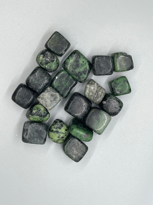 Ruby in Zoisite Crystal Tumble