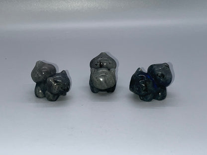 Labradorite Bulbasaur Carving