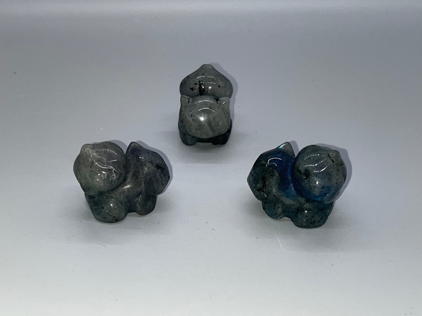 Labradorite Bulbasaur Carving