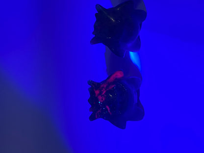 Ruby in Zoisite Gengar Carving; Genuine Crystal