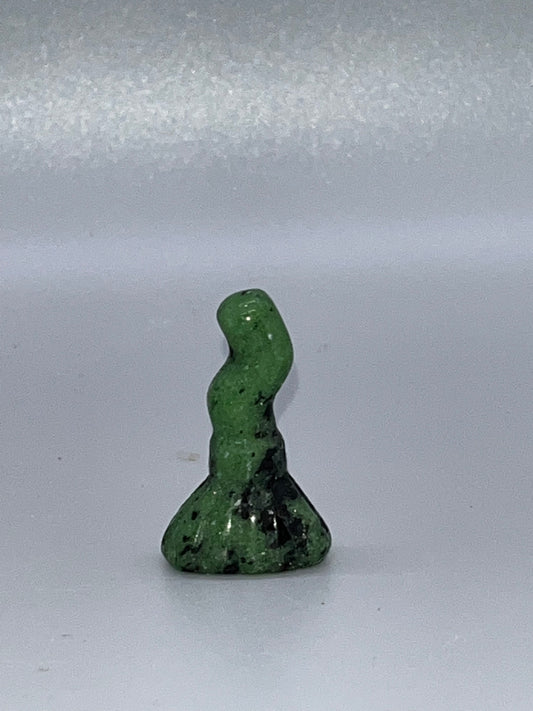 Ruby in Zoisite Broom Carving