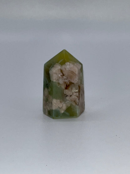Green Flower Agate Towers