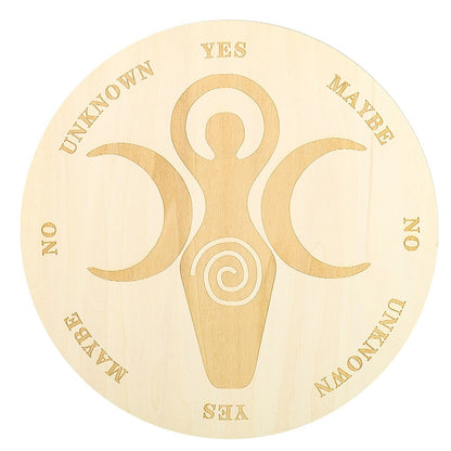 20cm Wooden Chakra Pendulum Board Energy Plate for Divination Yoga Meditation Board Metaphysical Altar Dowsing Wicca Supplies