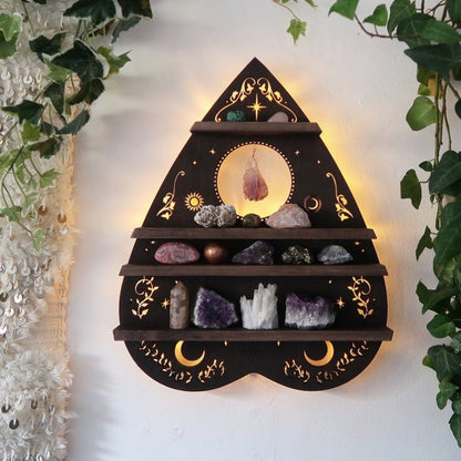 Wall Mounted Living Room Shelf Wooden Lamp Crystal Shelf Home Storage Organizer Cute Shelves Colgador Pared Soporte Pared W2307