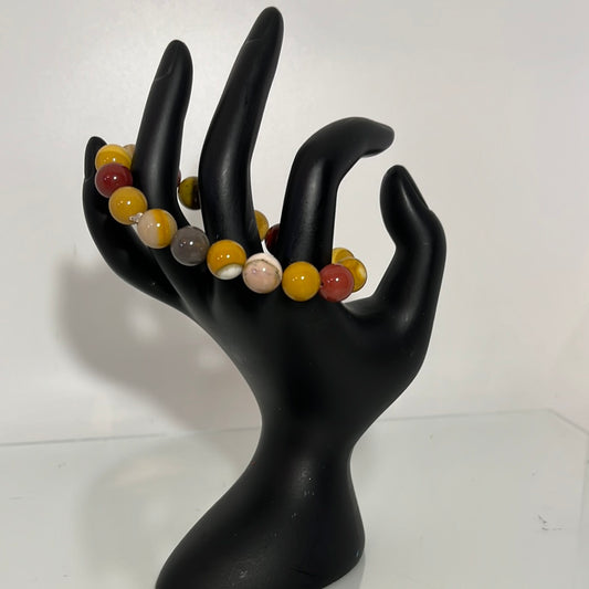 Mookaite Jasper Crystal Bracelet, 10mm