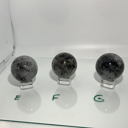 Tourmaline Quartz Crystal Spheres