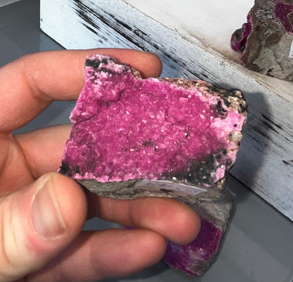 Cobalto Calcite Natural Crystal Cluster