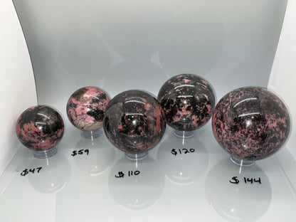 Rhodonite Spheres